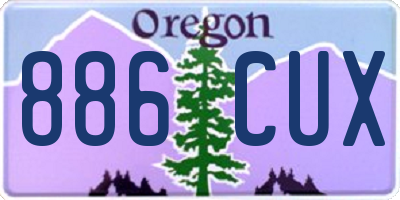 OR license plate 886CUX