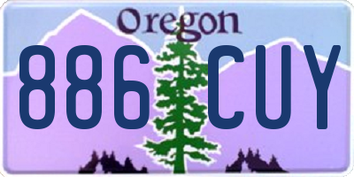OR license plate 886CUY
