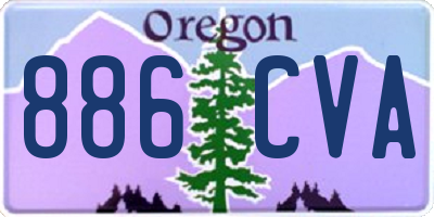 OR license plate 886CVA