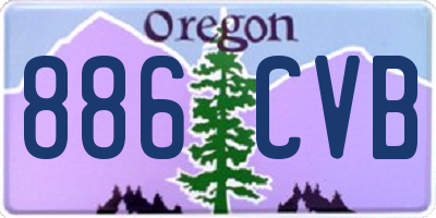 OR license plate 886CVB