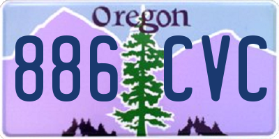 OR license plate 886CVC