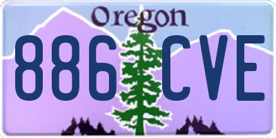 OR license plate 886CVE