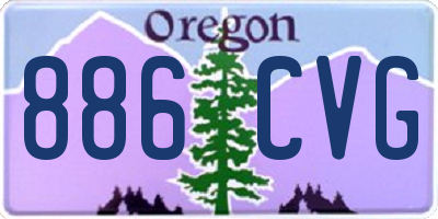 OR license plate 886CVG