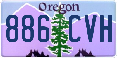 OR license plate 886CVH