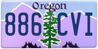 OR license plate 886CVI