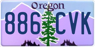 OR license plate 886CVK