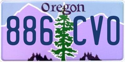 OR license plate 886CVO