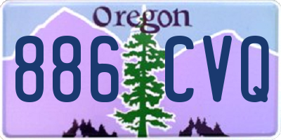 OR license plate 886CVQ