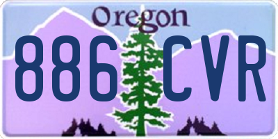 OR license plate 886CVR