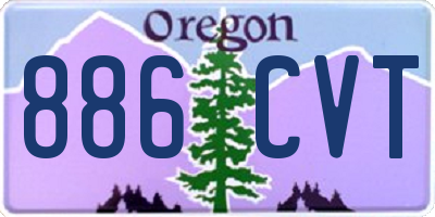 OR license plate 886CVT