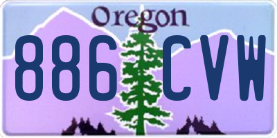 OR license plate 886CVW