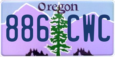 OR license plate 886CWC