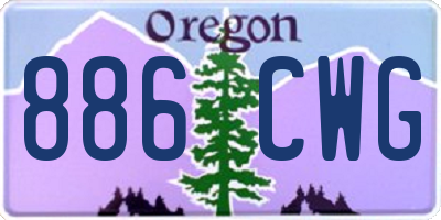 OR license plate 886CWG