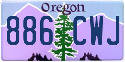 OR license plate 886CWJ