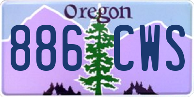 OR license plate 886CWS