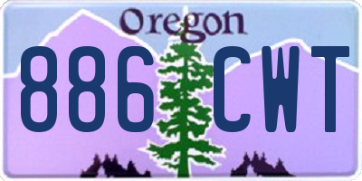OR license plate 886CWT