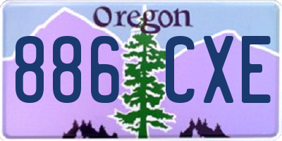 OR license plate 886CXE