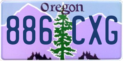 OR license plate 886CXG