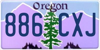 OR license plate 886CXJ