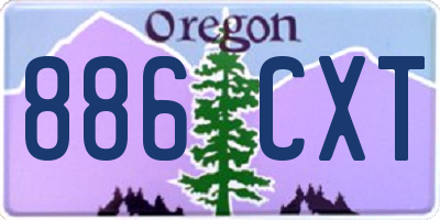 OR license plate 886CXT