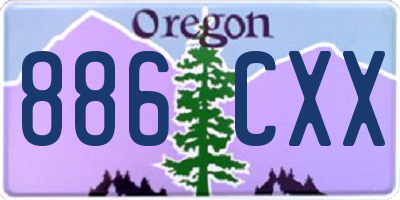 OR license plate 886CXX