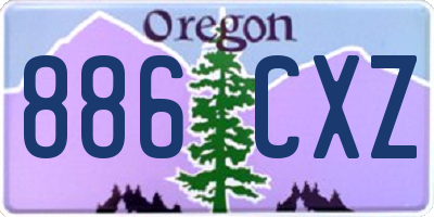 OR license plate 886CXZ