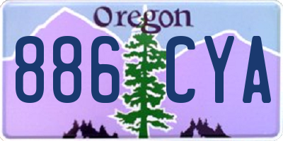 OR license plate 886CYA