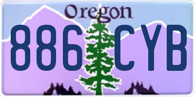 OR license plate 886CYB