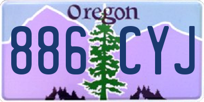 OR license plate 886CYJ
