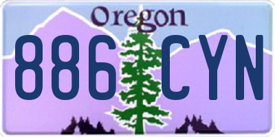 OR license plate 886CYN