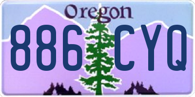 OR license plate 886CYQ