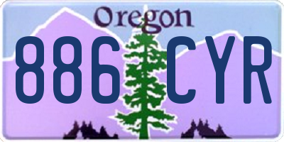 OR license plate 886CYR