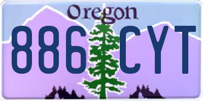 OR license plate 886CYT