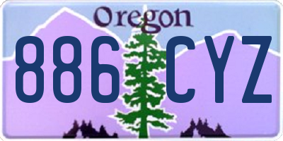OR license plate 886CYZ