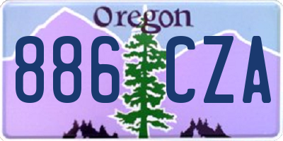 OR license plate 886CZA