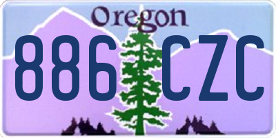OR license plate 886CZC