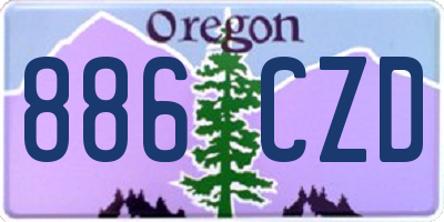 OR license plate 886CZD