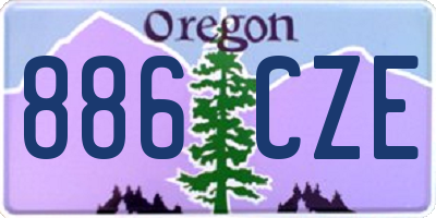 OR license plate 886CZE