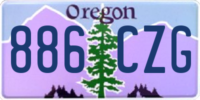 OR license plate 886CZG