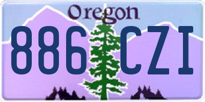 OR license plate 886CZI