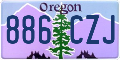 OR license plate 886CZJ