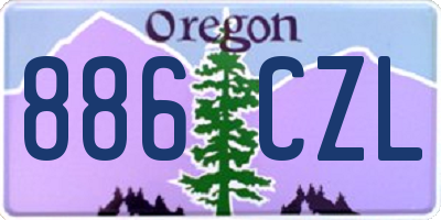 OR license plate 886CZL