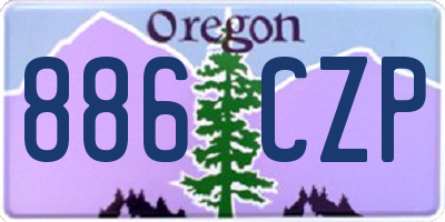 OR license plate 886CZP