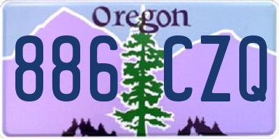 OR license plate 886CZQ