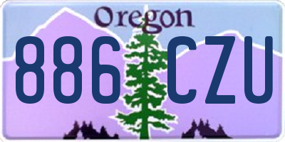 OR license plate 886CZU