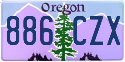 OR license plate 886CZX