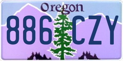 OR license plate 886CZY