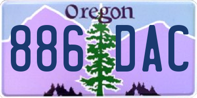 OR license plate 886DAC