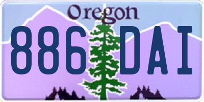 OR license plate 886DAI