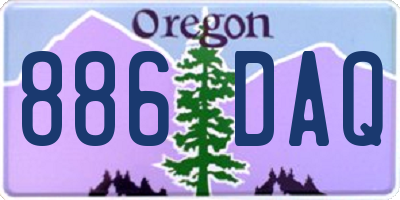 OR license plate 886DAQ